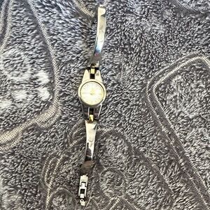 Chic Women's Silver and Gold Watch